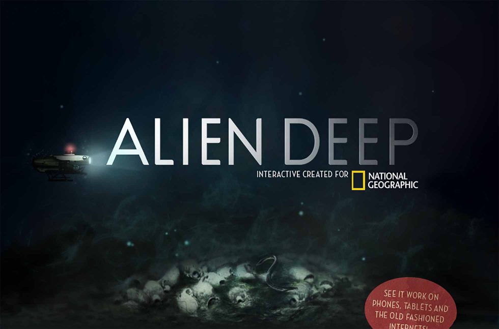 Alien Deep animation created for National Geographic. See it work on phones, tablets and the old fashioned internets!