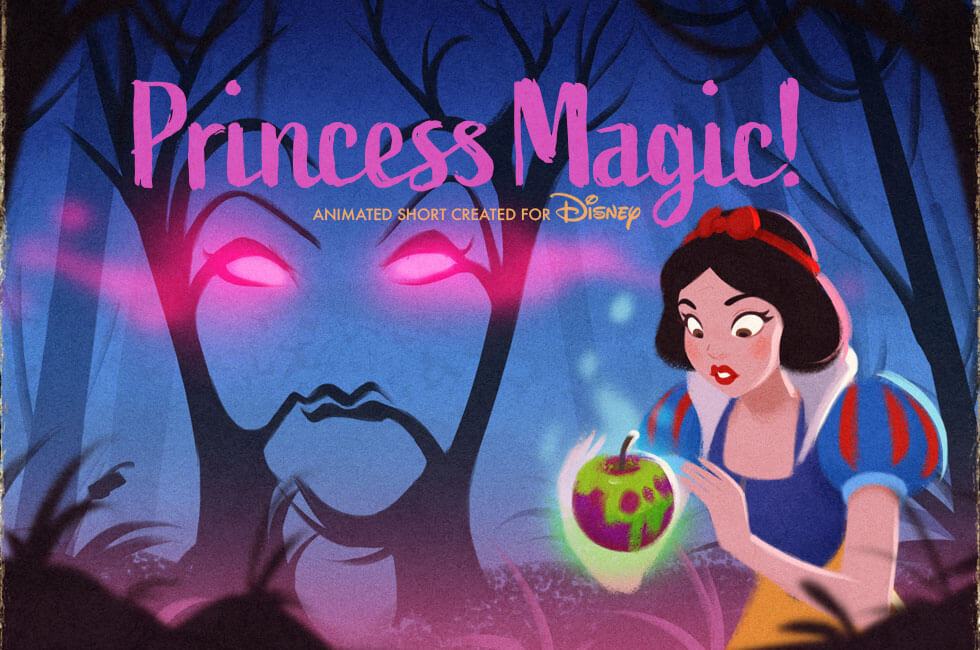 Illustration of Snow White with the words Princess Magic